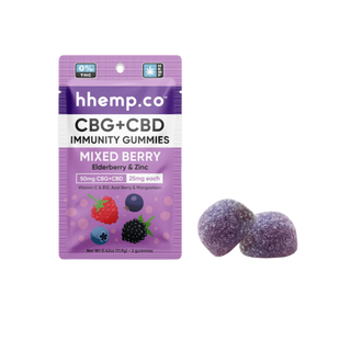 hhemp.co CBG+CBD 50mg 2pk Immunity Gummies