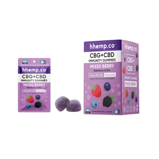 hhemp.co CBG+CBD 50mg 2pk Immunity Gummies