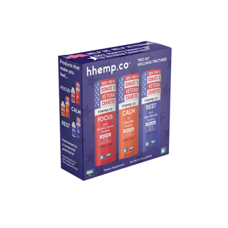 hhemp.co - Wellness Tincture Trio Set (Calm, Focus, and Rest) - Box