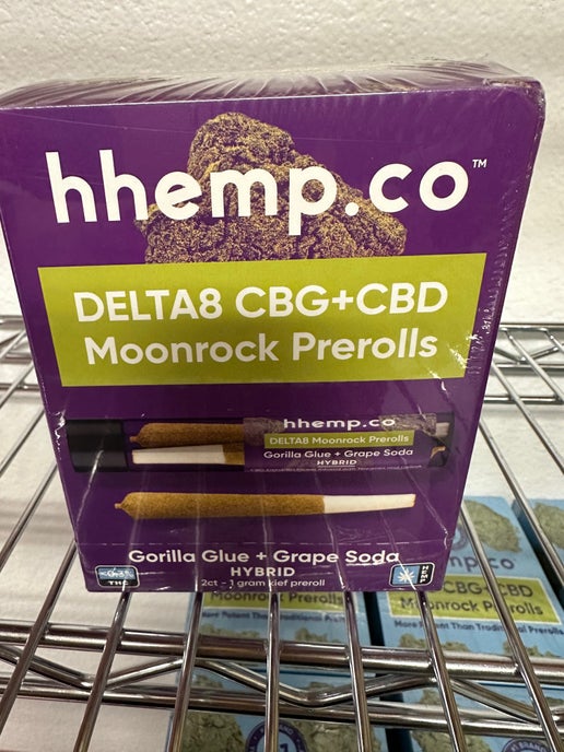 Delta8 CBG+CBD 2ct Moonrock Prerolls - Box