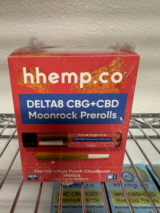 Delta8 CBG+CBD 2ct Moonrock Prerolls - Box