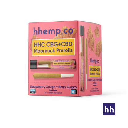 hhemp.co HHC 1g 2pk Moonrock Prerolls - (12ct Box)