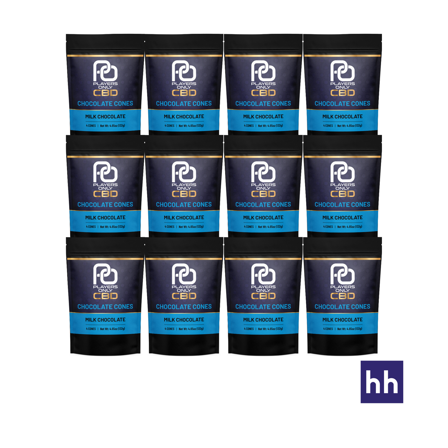 Players Only CBD - 4ct Chocolate Cones