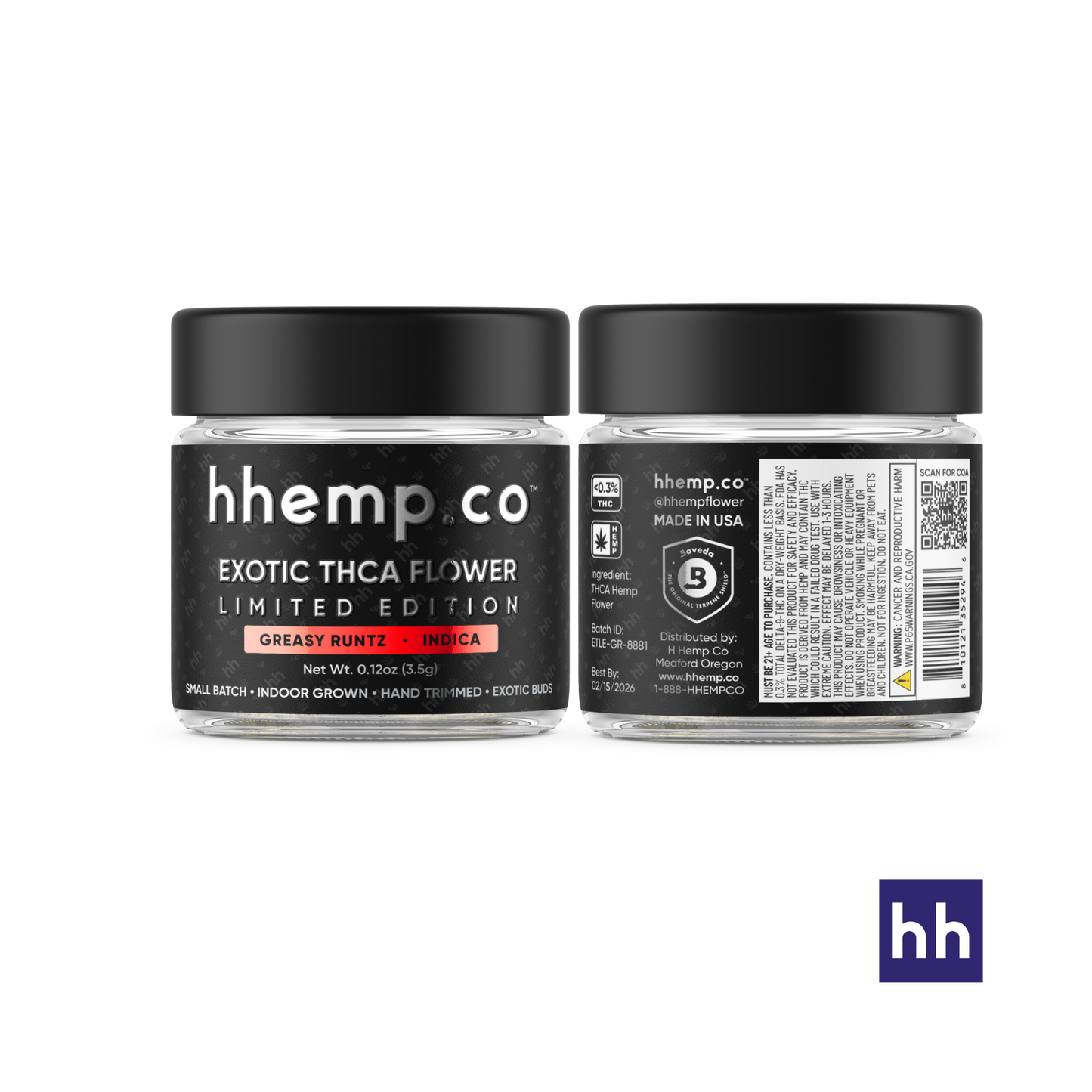 hhemp.co - 3.5g THCa Exotic Flower