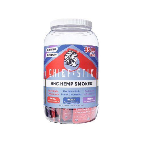 Chief Stix HHC Hemp Smokes 2ct Pouch - (45ct Tub) - hhemp.co Wholesale 