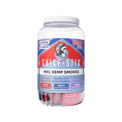 Chief Stix HHC Hemp Smokes 2ct Pouch - (45ct Tub)