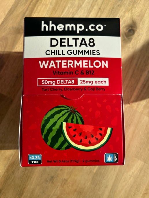 Delta8 Chill Gummies 50mg 2/PK - Watermelon (24ct) - Box