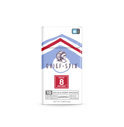 Chief Stix Delta 8 Hemp Smokes 10ct 600mg - (10pk Carton) - hhemp.co Wholesale 
