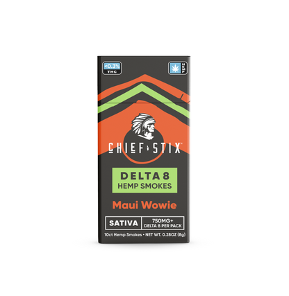Chief Stix Delta 8 Hemp Smokes 10ct 750mg Maui Wowie - (10pk Carton) - hhemp.co Wholesale 