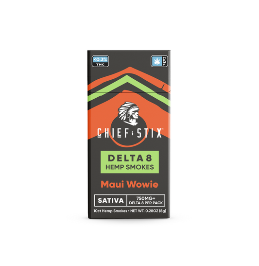 Chief Stix Delta 8 Hemp Smokes 10ct 750mg Maui Wowie - (10pk Carton) - hhemp.co Wholesale 