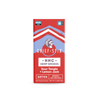 Chief Stix HHC Hemp Smokes 10ct 600mg Sour Tangie + Lemon Jack Sativa - (10pk Carton) - hhemp.co Wholesale 