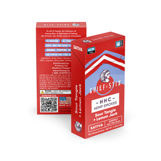 Chief Stix HHC Hemp Smokes 10ct 600mg Sour Tangie + Lemon Jack Sativa - (10pk Carton) - hhemp.co Wholesale 