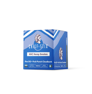 Chief Stix HHC Hemp Smokes 10ct 600mg Fire OG + Fruit Punch Indica - (10pk Carton) - hhemp.co Wholesale 