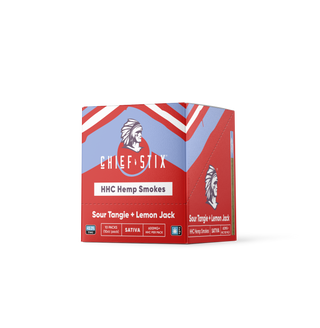 Chief Stix HHC Hemp Smokes 10ct 600mg Sour Tangie + Lemon Jack Sativa - (10pk Carton) - hhemp.co Wholesale 
