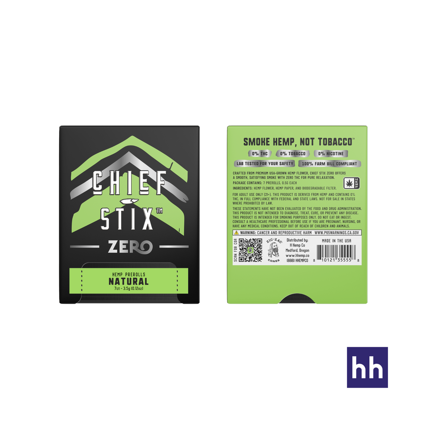 Chief Stix Zero - Zero THC 7ct 0.5g Prerolls