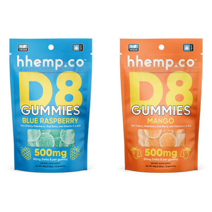 hhemp.co Delta 8 Gummies 10ct 500mg - (12pk Box)