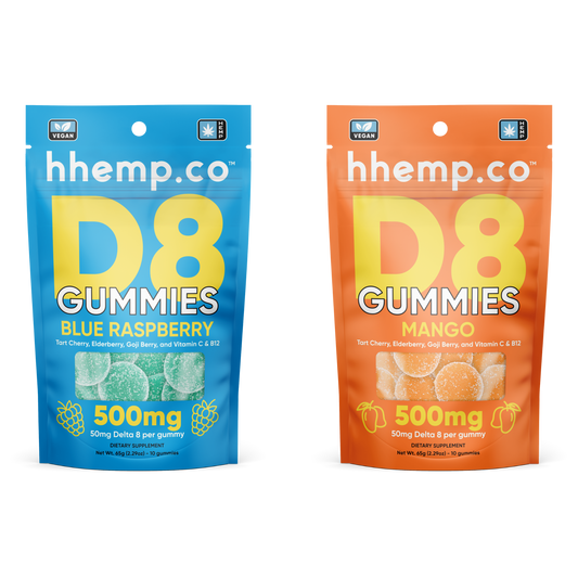 hhemp.co Delta 8 Gummies 10ct 500mg - (12pk Box)