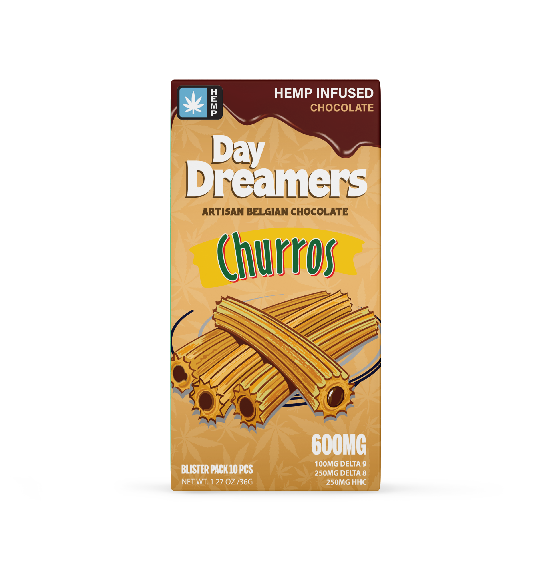 Day Dreamers Artisan Belgian Delta 8/9 Chocolate - 10ct Box