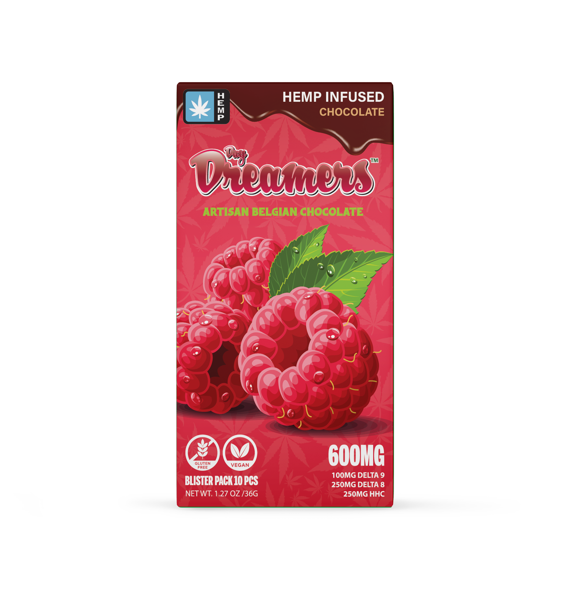 Day Dreamers Artisan Belgian Delta 8/9 Chocolate - Unit