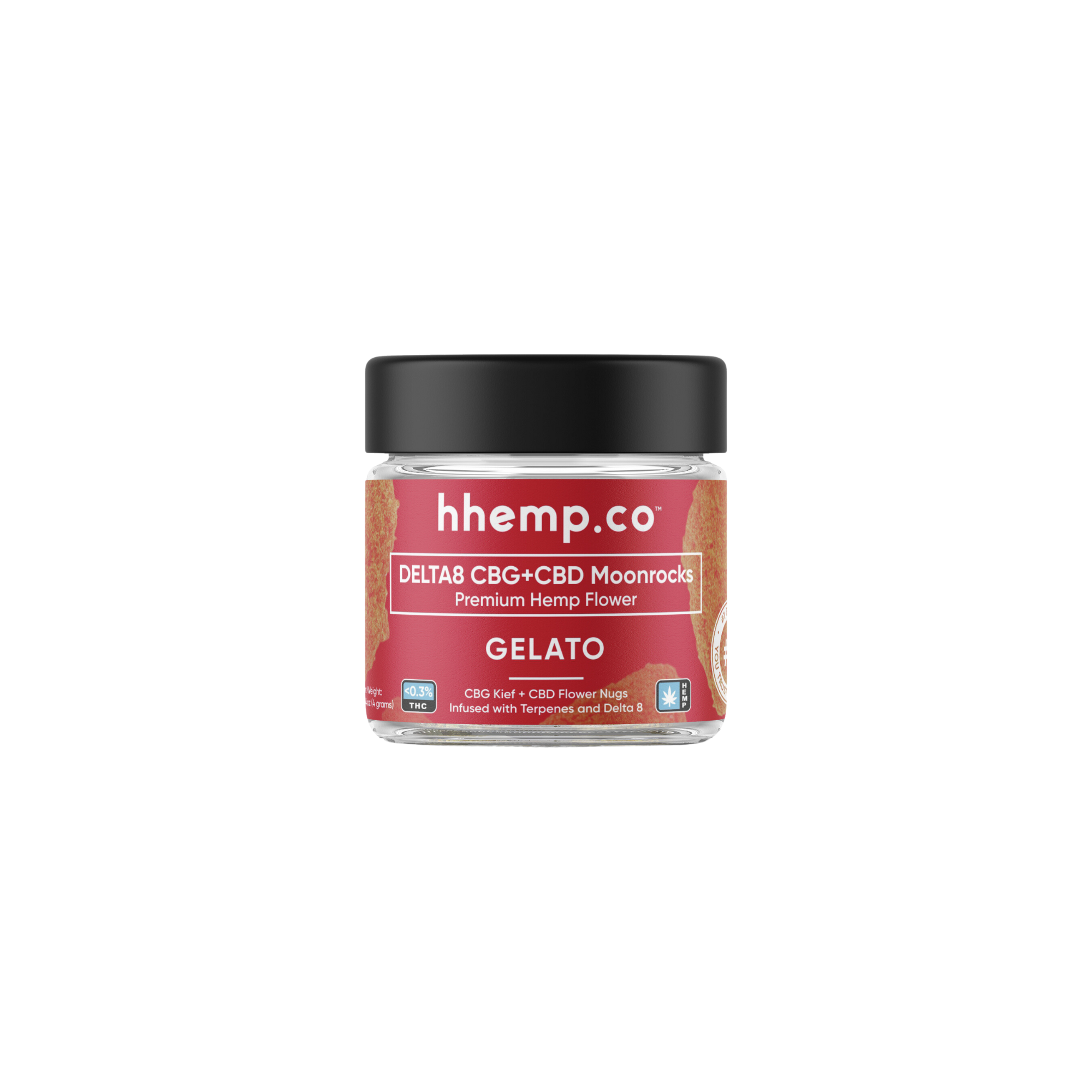 Delta8 CBG+CBD Moonrocks 4g Flower Jar - Unit