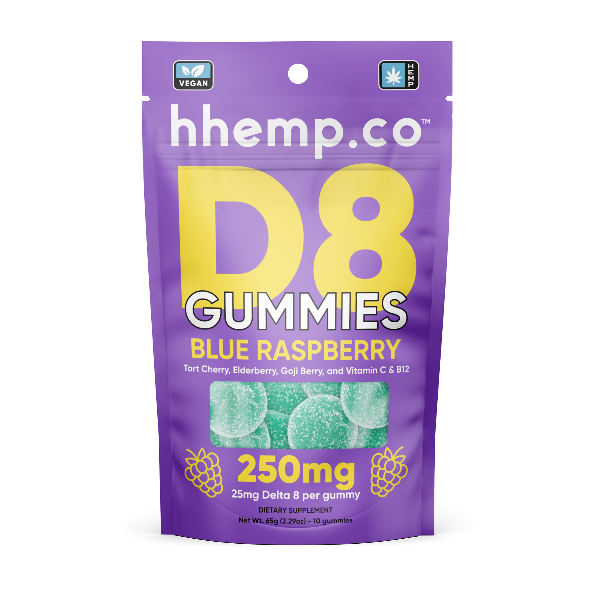 Delta8 Gummies 250mg 10/PK (12/ct) - Box