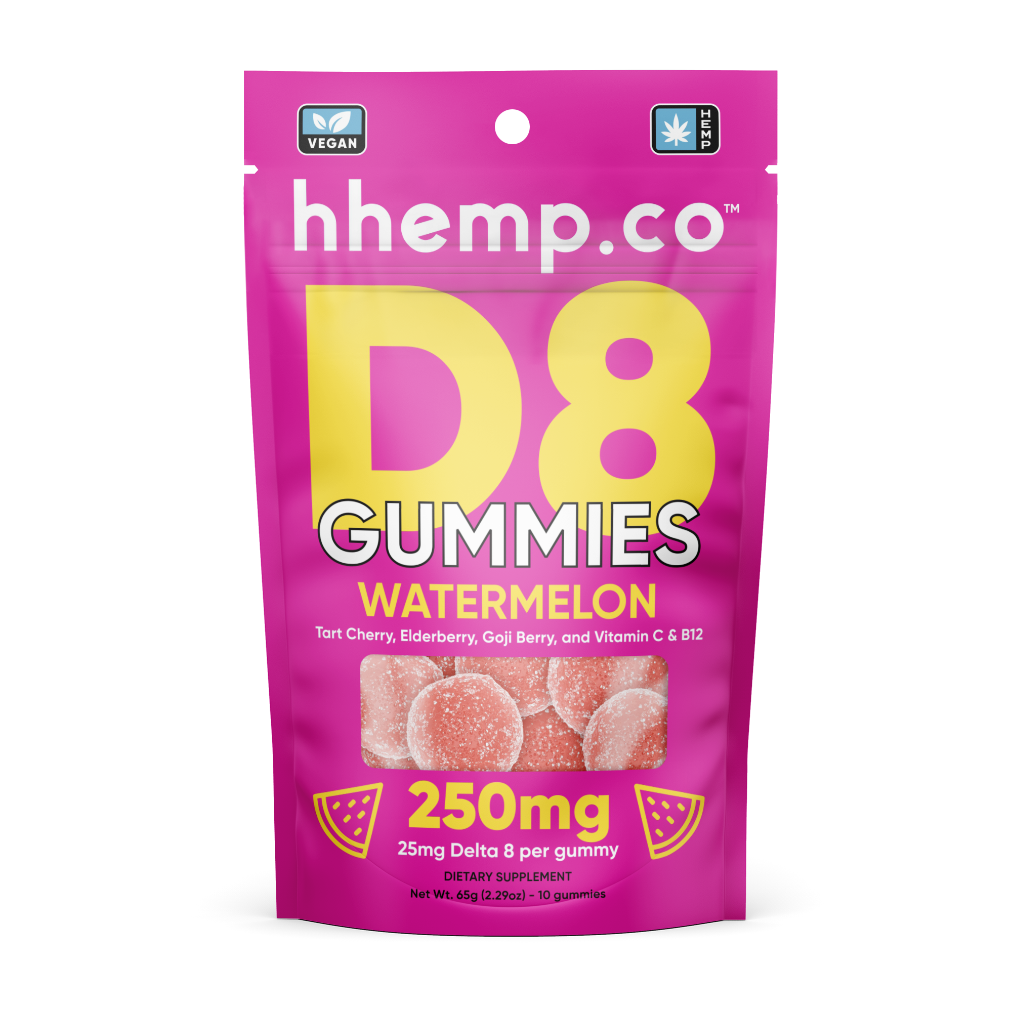 Delta8 Gummies 250mg 10/PK (12/ct) - Box