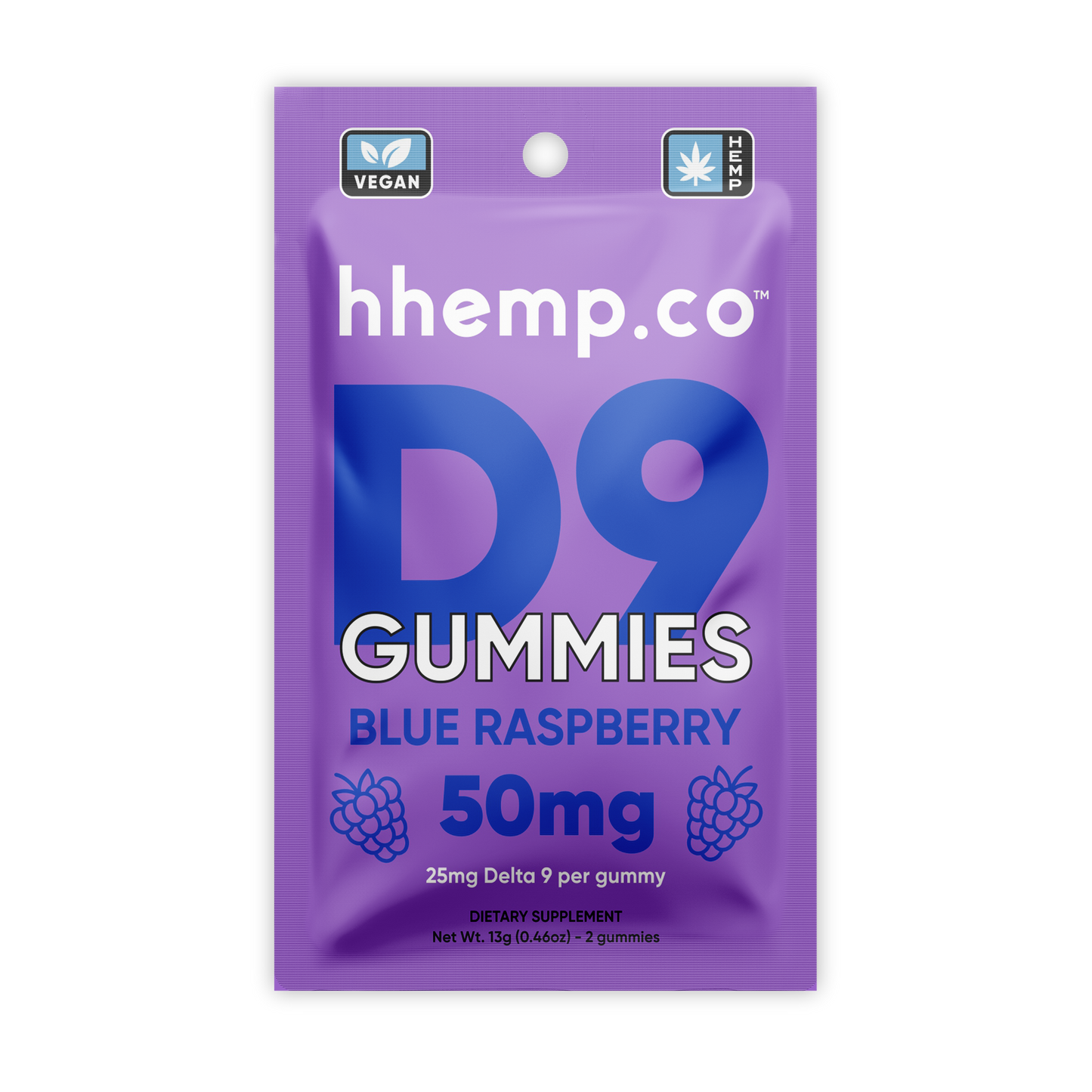 hhemp.co Delta 9 50mg 2pk Gummies - (24ct Box)