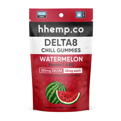 hhemp.co Delta 8 Chill Gummies 250mg 10ct Watermelon - (Unit) - hhemp.co Wholesale 