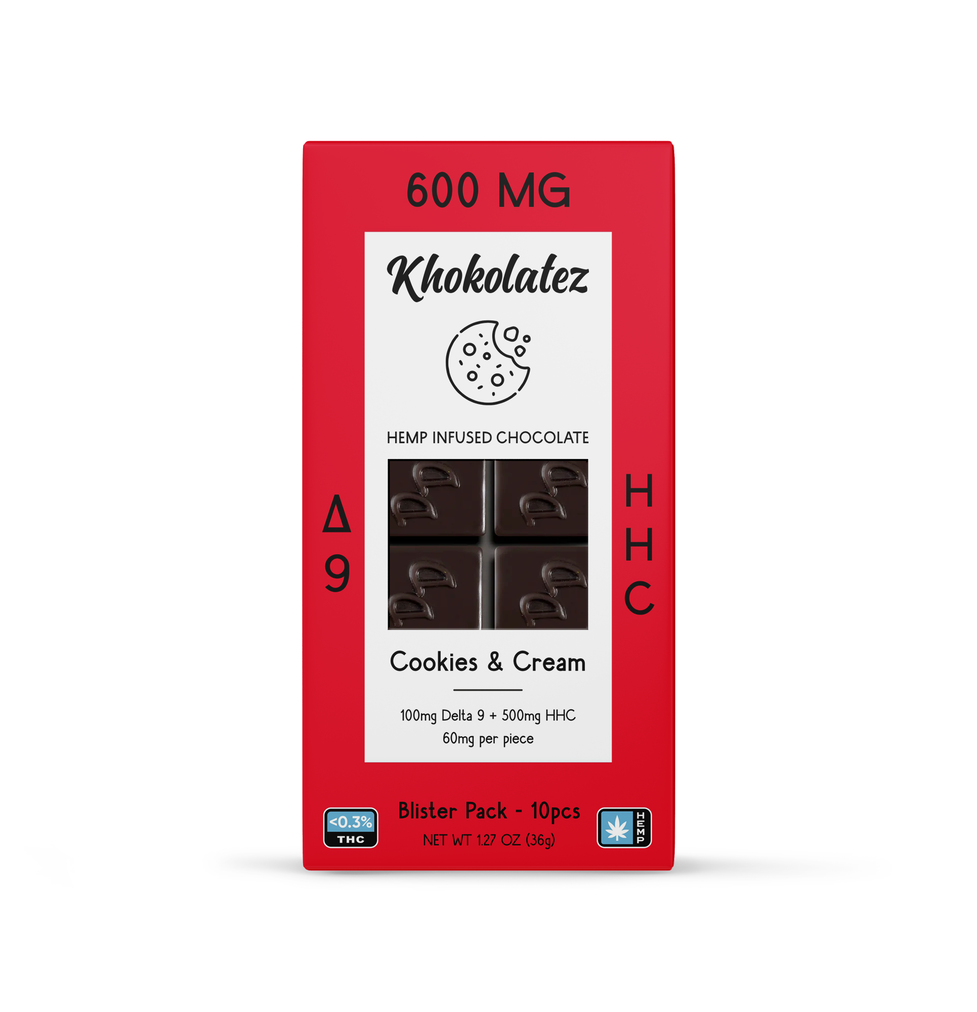 Khokolatez D9+HHC Chocolates - Unit