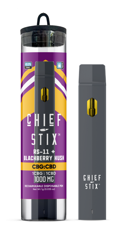 Chief Stix 1g CBG : CBD Disposable Vape RS-11 + Blueberry Kush - (Unit)