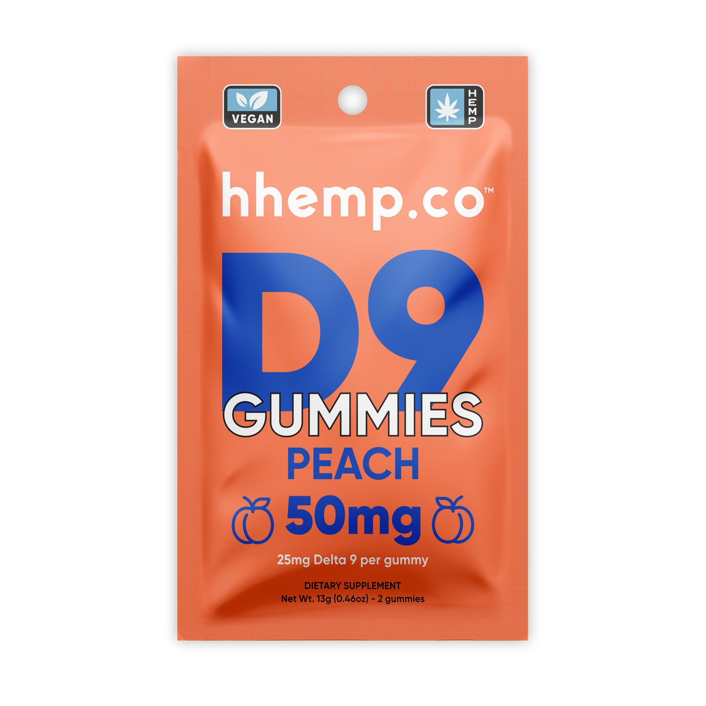 hhemp.co Delta 9 50mg 2pk Gummies - (24ct Box)