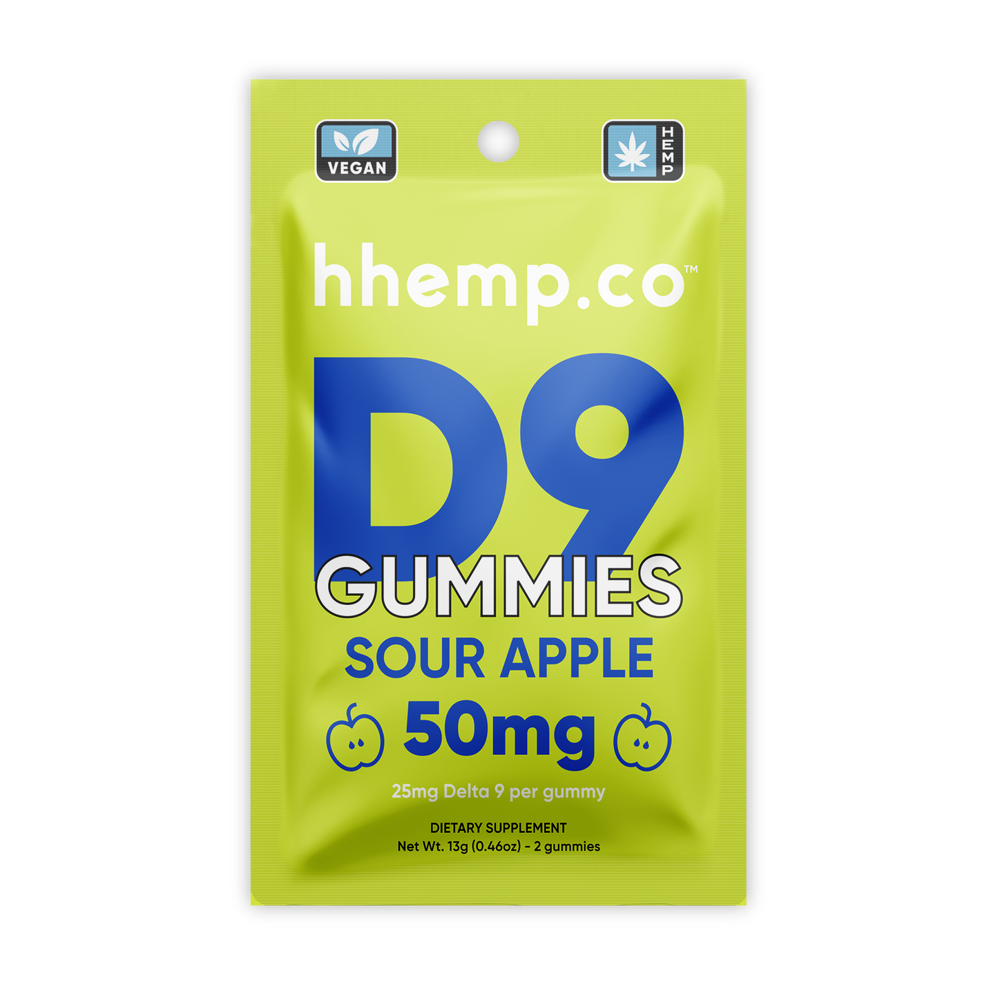 hhemp.co Delta 9 50mg 2pk Gummies - (24ct Box)