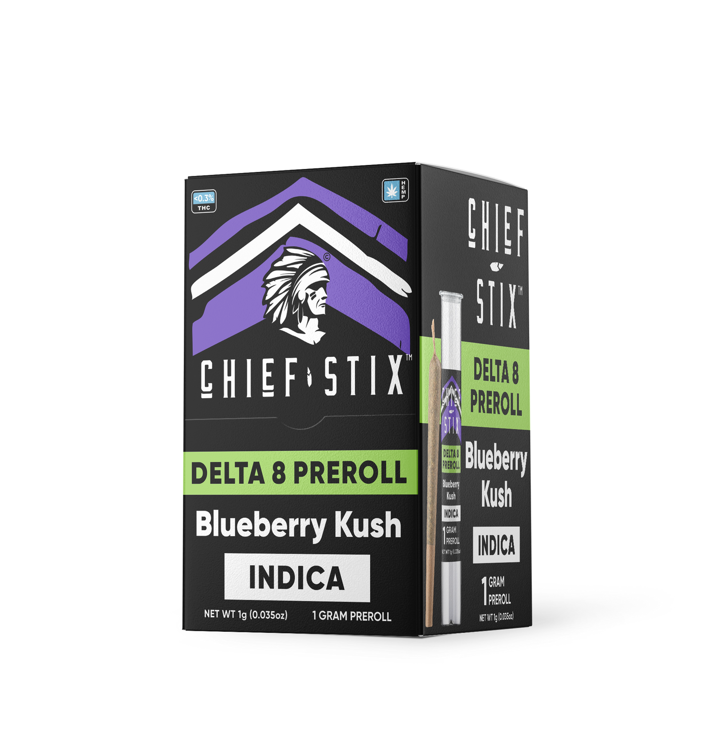 Chief Stix Delta 8 1g Prerolls - (50ct Box)