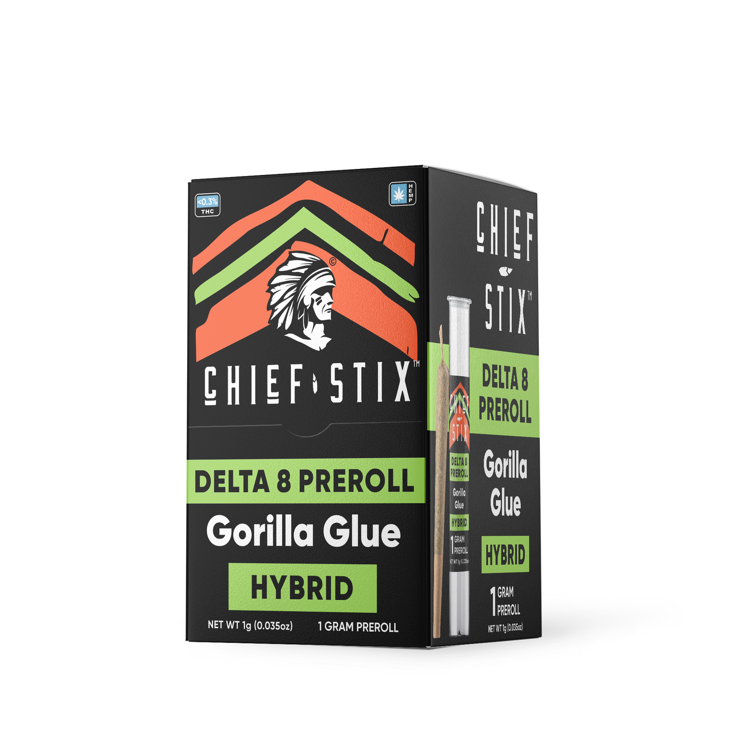 Chief Stix Delta 8 1g Prerolls - (50ct Box)