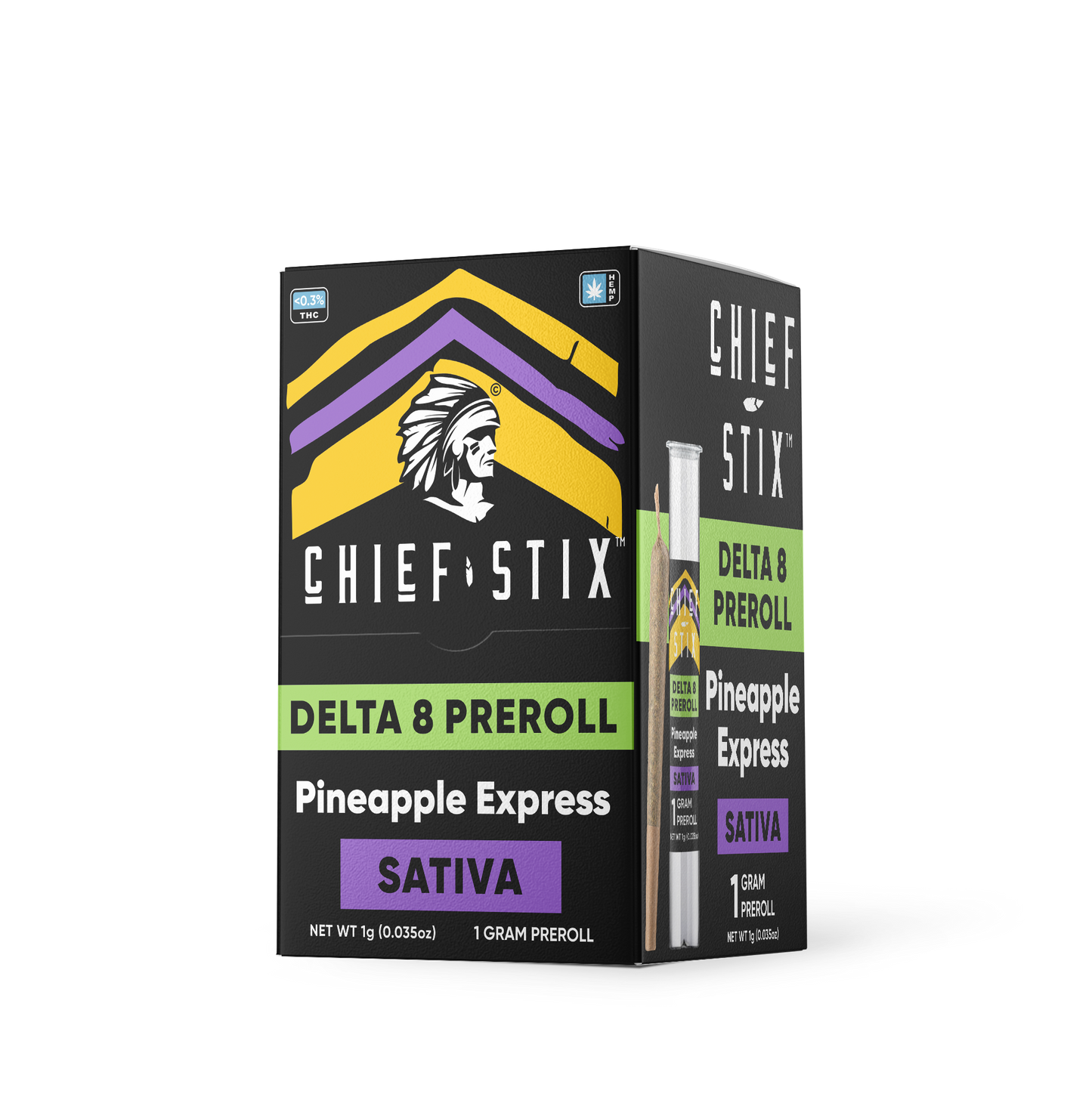 Chief Stix Delta 8 1g Prerolls - (50ct Box)