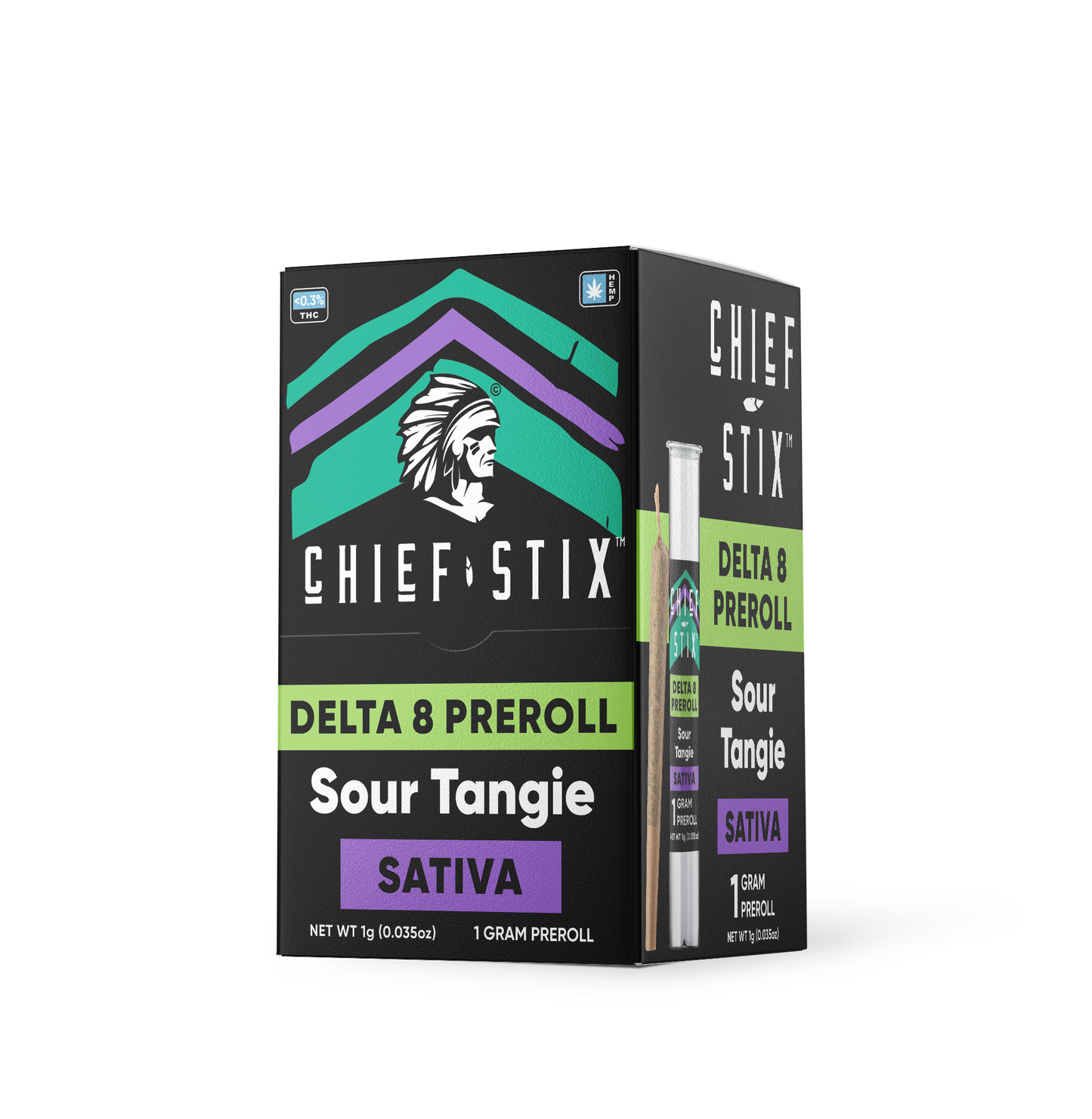 Chief Stix Delta 8 1g Prerolls - (50ct Box)