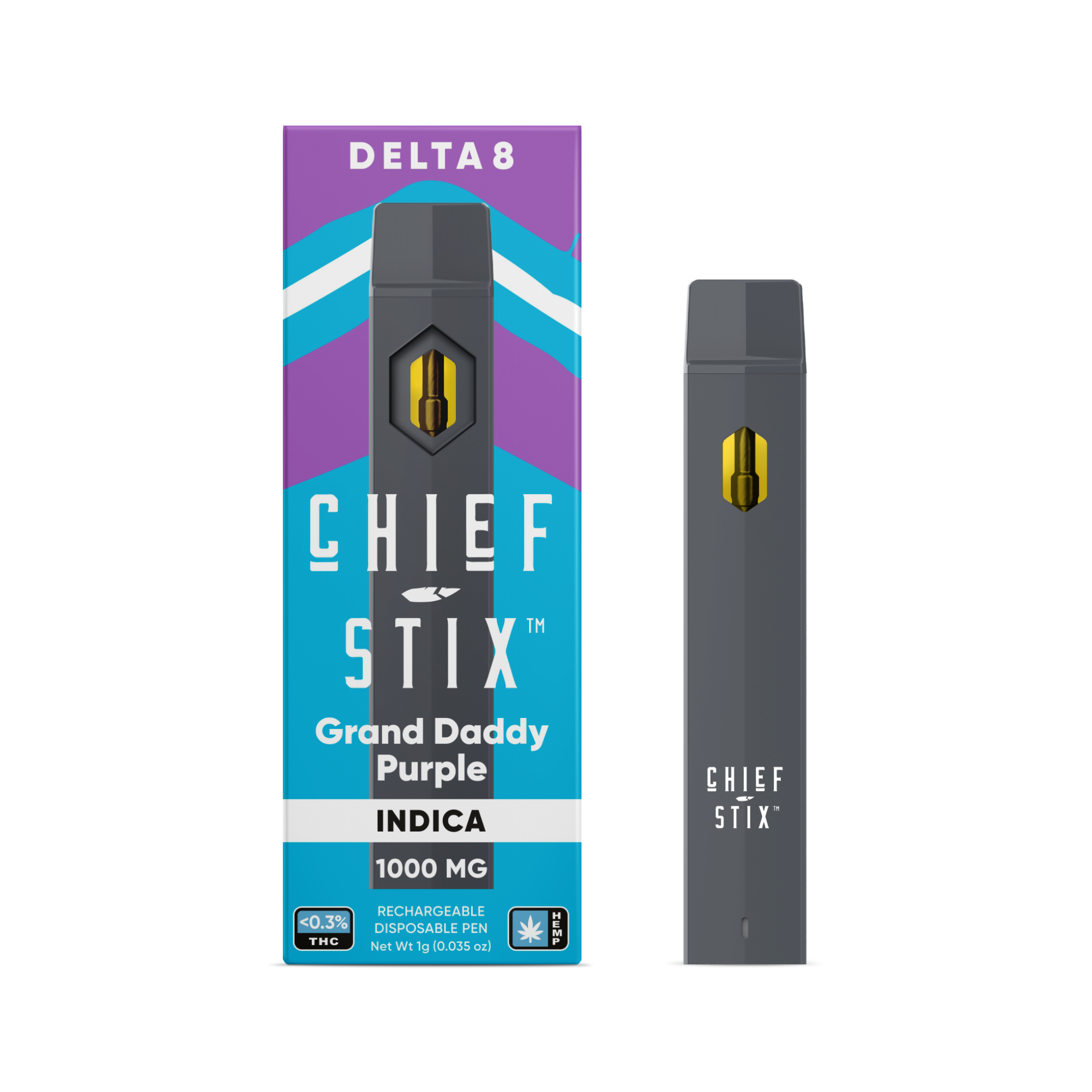 Chief Stix Delta8 1000mg Disposable Pen - Box