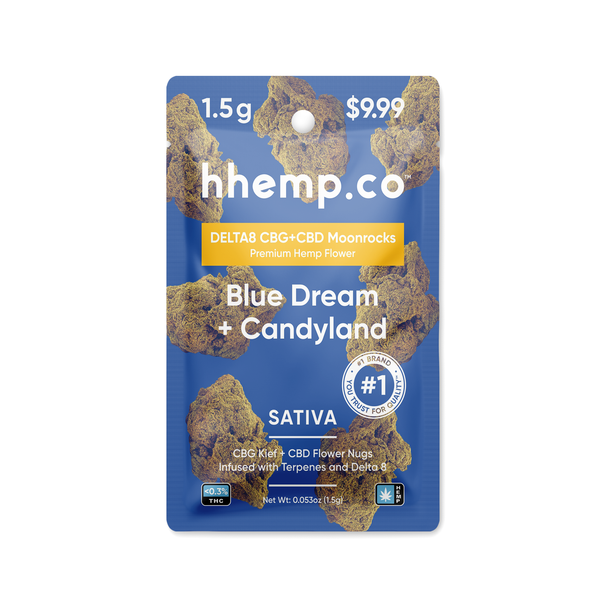Delta8 CBG+CBD Moonrocks 1.5g Pouch - Unit
