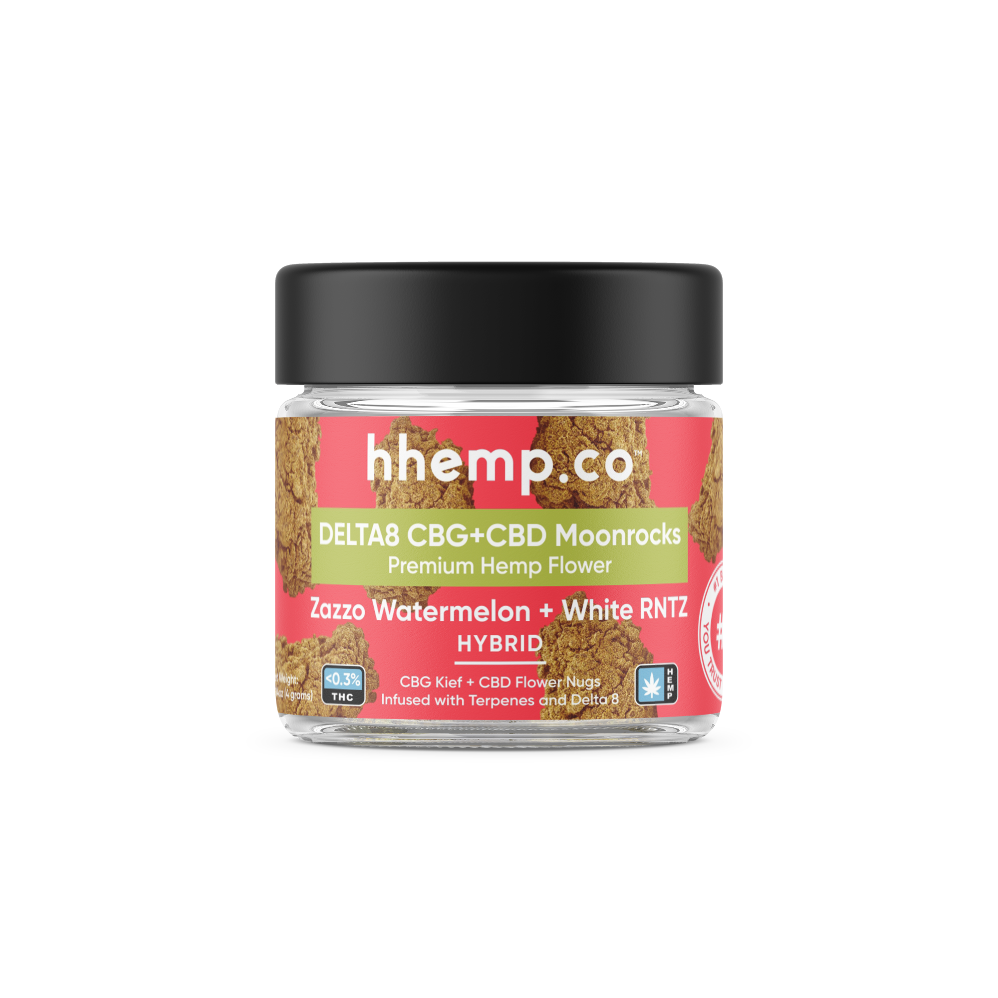 Delta8 CBG+CBD Moonrocks 4g Flower Jar - Unit