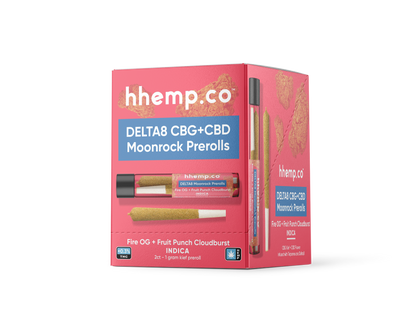 hhemp.co Delta 8 Moonrock Prerolls 2ct 1g - (12ct Box)