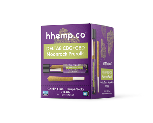 hhemp.co Delta 8 Moonrock Prerolls 2ct 1g - (12ct Box)