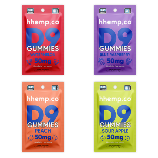 hhemp.co Delta 9 50mg 2pk Gummies - (24ct Box) - hhemp.co Wholesale 