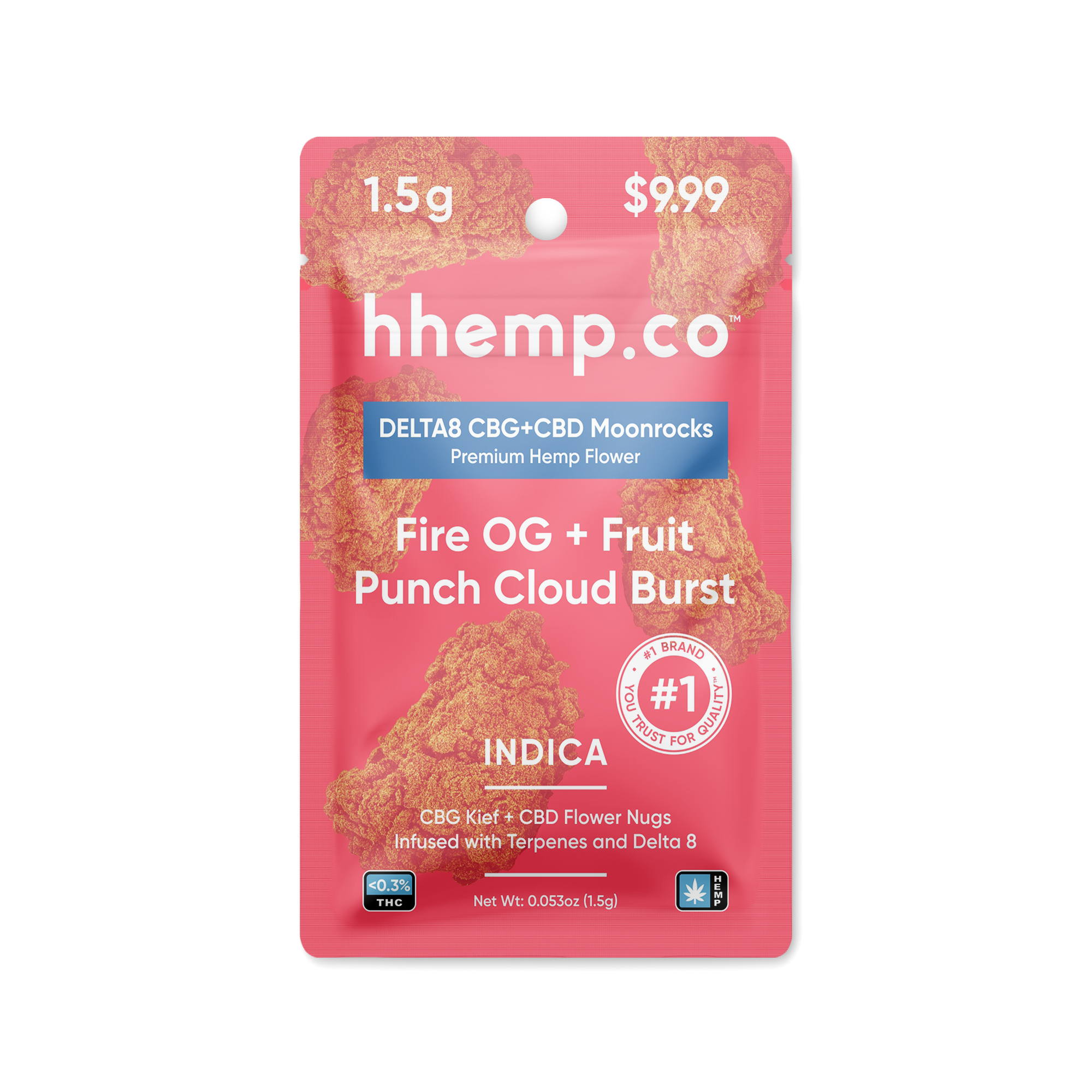 Delta8 CBG+CBD Moonrocks 1.5g Pouch - Unit