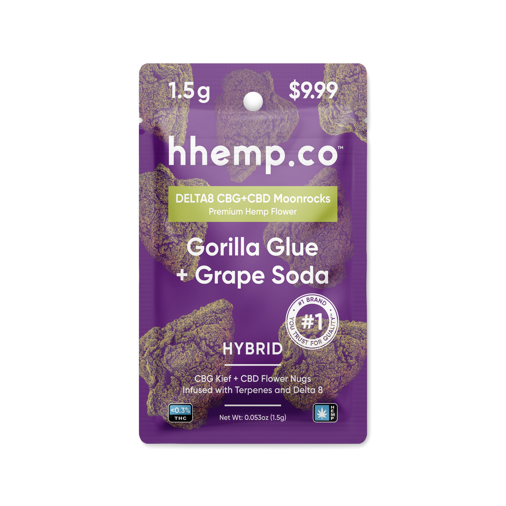 Delta8 CBG+CBD Moonrocks 1.5g Pouch - Unit