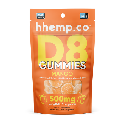 hhemp.co Delta 8 Gummies 10ct 500mg - (12pk Box)