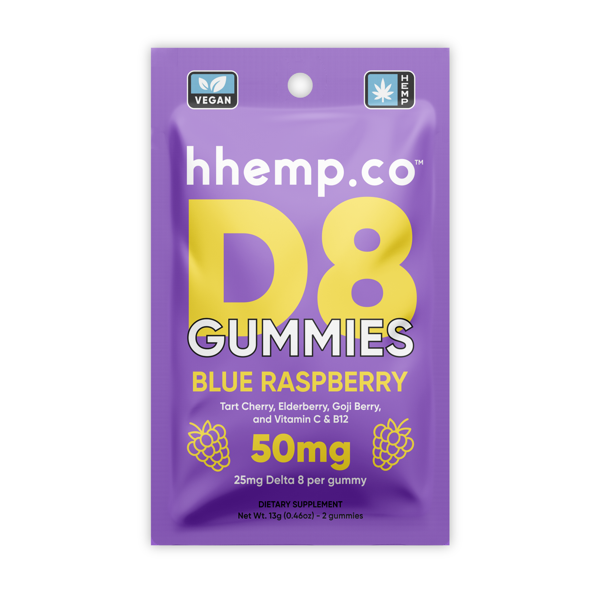 Delta8 Gummies 50mg 2/PK - Unit