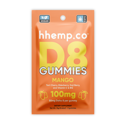 hhemp.co Delta 8 Gummies 100mg 2ct - (24pk Box)