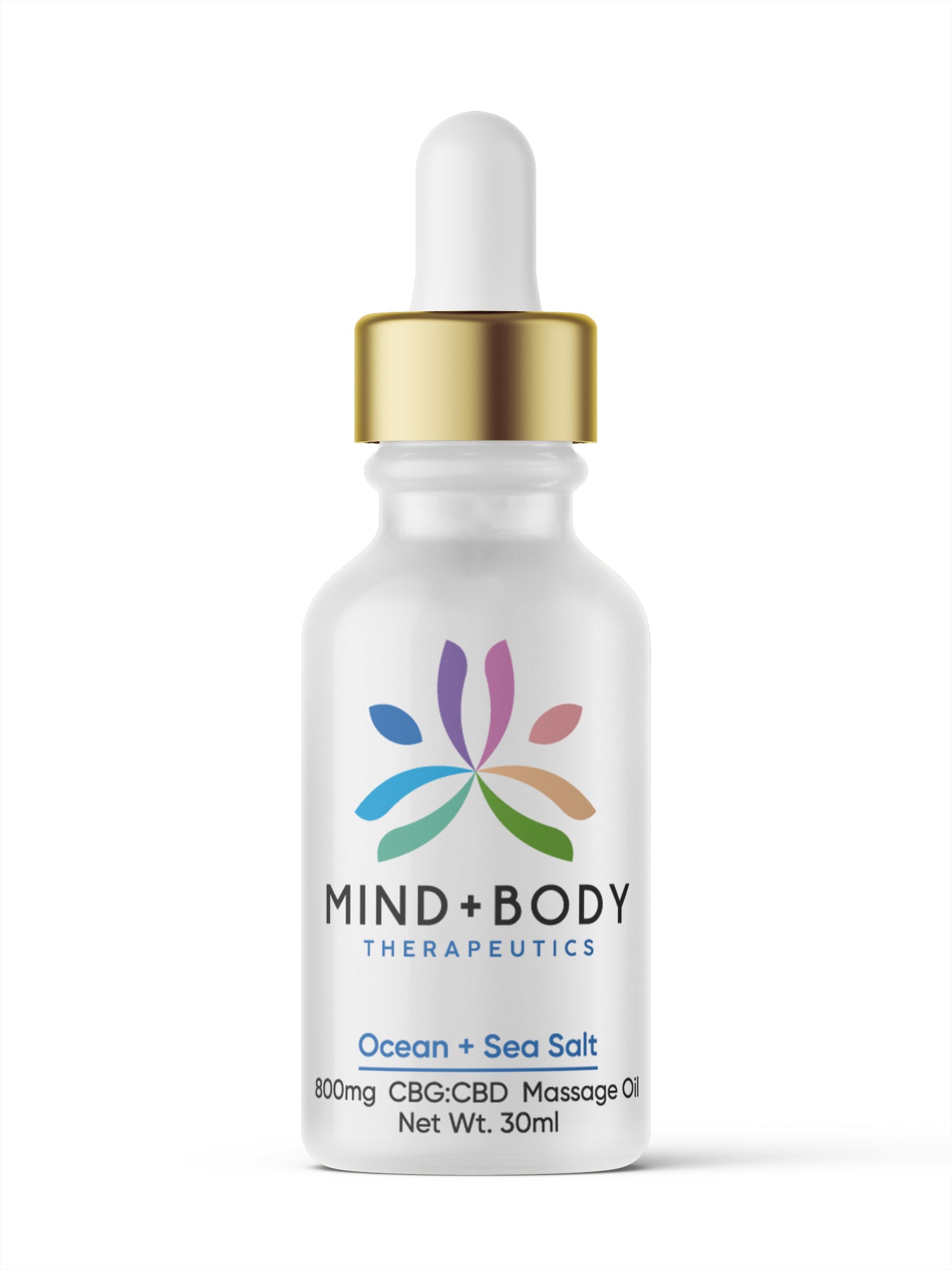Mind+Body Therapeutics CBG:CBD 800mg Massage Oil 30ml - Ocean + Sea Salt - Unit