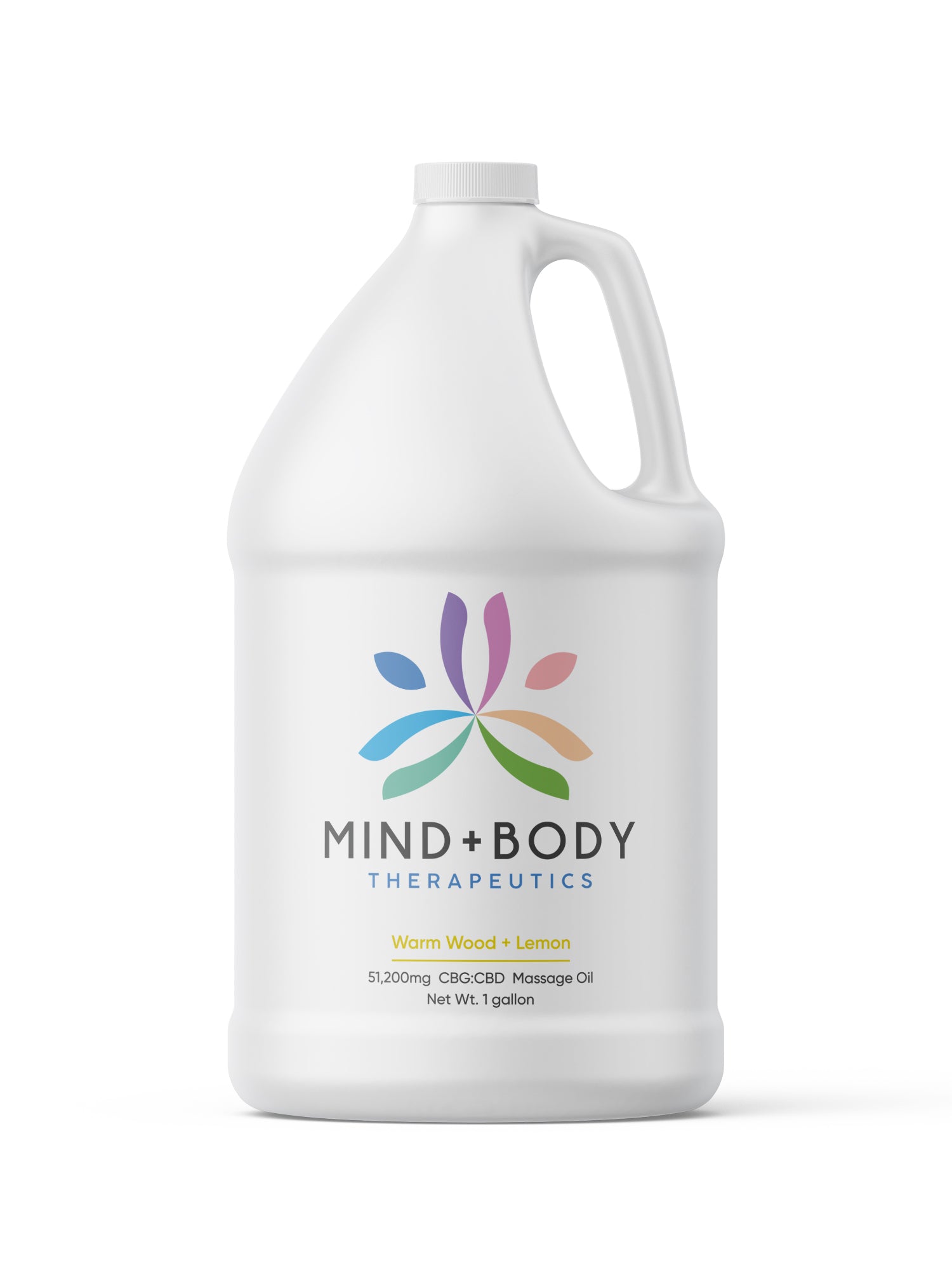 Mind+Body Therapeutics CBG:CBD 51,200mg Massage Oil 1 Gallon - Warm Wood + Lemon