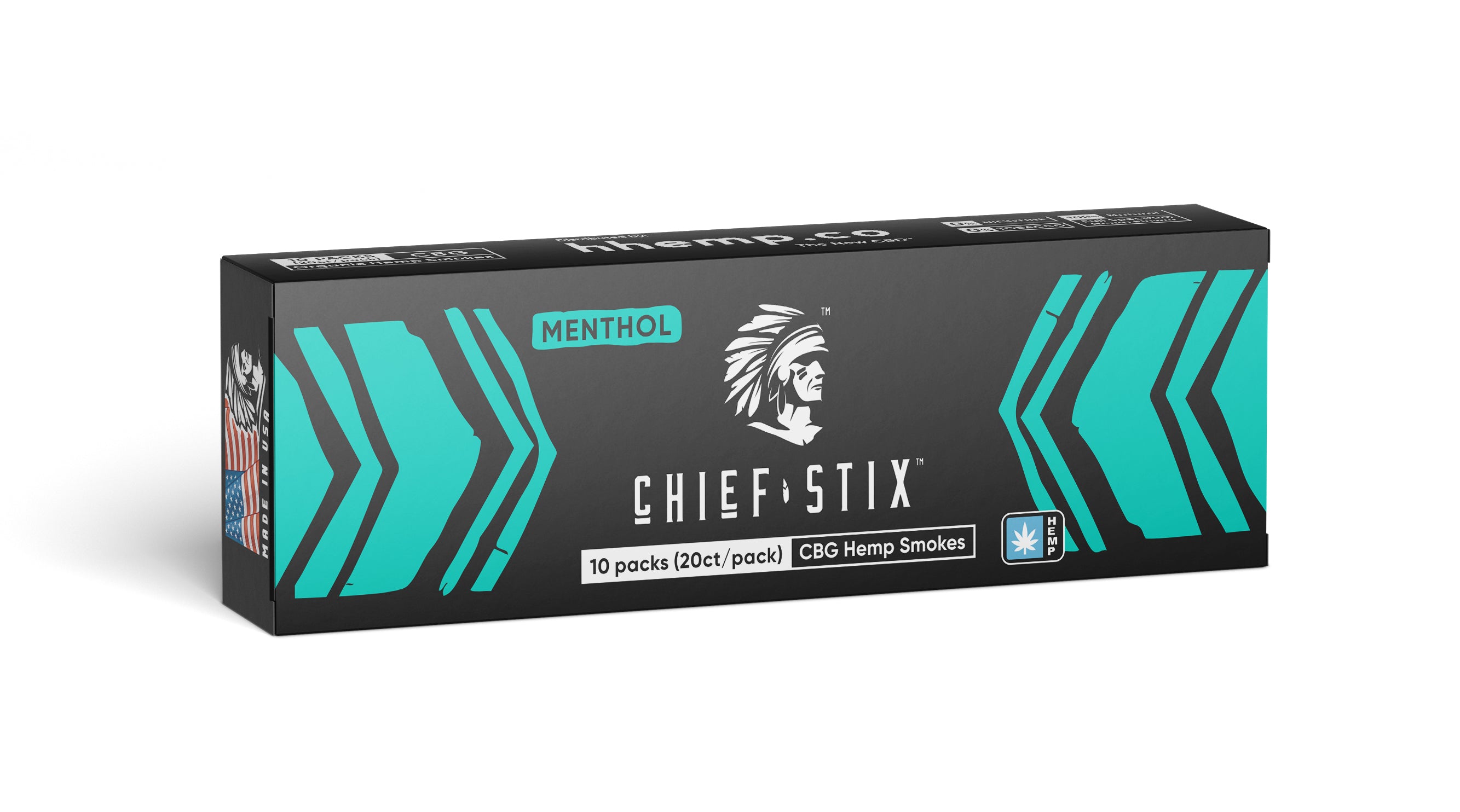 Chief Stix CBG Hemp Smokes Menthol (10ct) - Carton